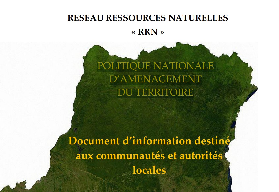 POLITIQUE NATIONALE  D’AMENAGEMENT DU TERRITOIRE : Document d’information destiné  aux communautés et autorités  locales