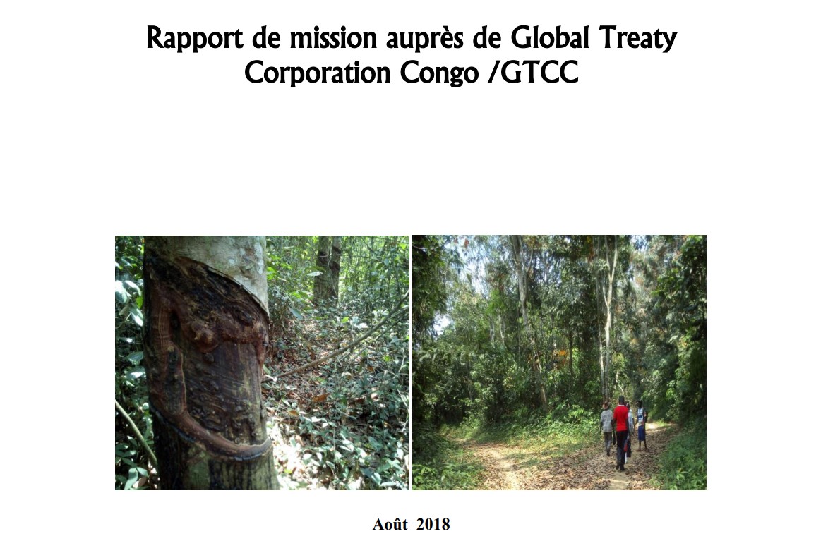 Rapport de mission auprès de Global Treaty Corporation Congo /GTCC
