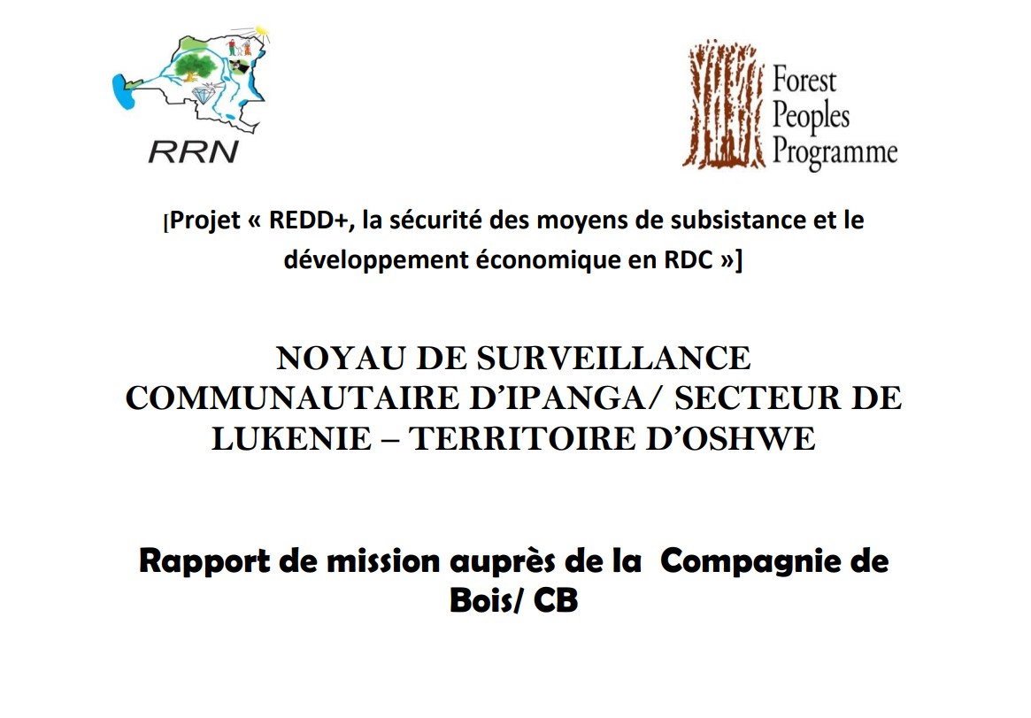 Rapport de mission auprès de la Compagnie de  Bois/ CB